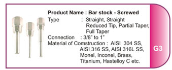 Bar stock screwed