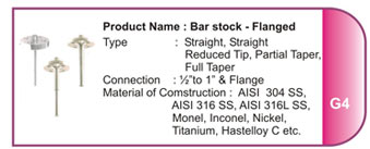 Bar stock flanged